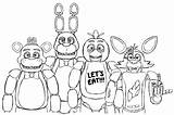 All Animatronics F Naf Coloring Pages sketch template