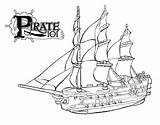 Childrens Coloring Pages Pirates Ship sketch template