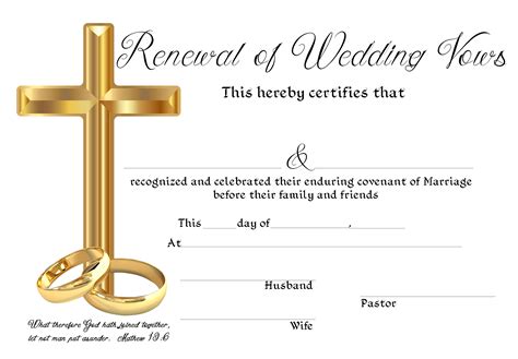 Renewal of Vows Certificate 2 PDF Printable - Etsy