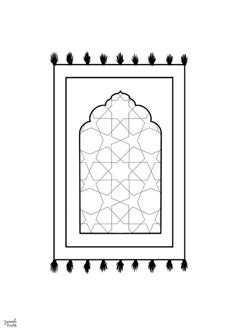 Prayer mat colouring page - Ilmbank