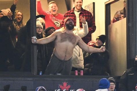 Jason Kelce Explains Why He Was Shirtless at Chiefs vs. Bills Game | Us Weekly