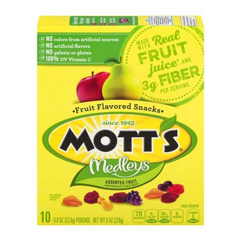 Mott's Medleys Assorted Fruit Flavored Snacks 10-0.8 oz Pouches | Hy ...