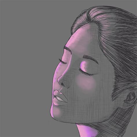 4320x900px | free download | HD wallpaper: neon, face, Asian, pencil drawing, neon glow ...