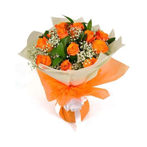 Orange Roses Bouquet - Petal Box