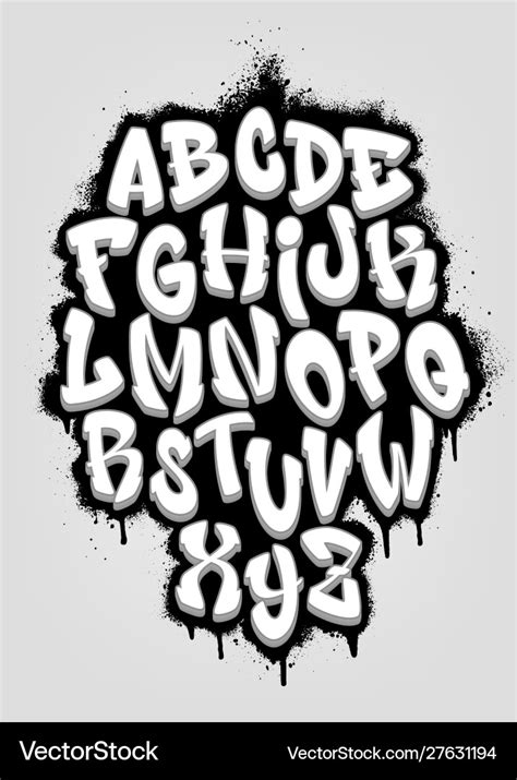 Graffiti font alphabet - tonmyte