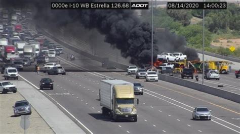 I-10 east closed near Goodyear due to vehicle fire; westbound lanes reopened | 12news.com