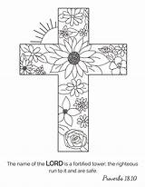 Religious Cross Coloring Pages sketch template