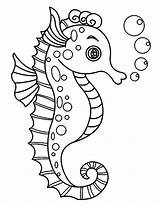 Seahorse Coloring Sheet Pages sketch template