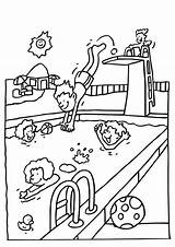 Swimming Pool Coloring Pages  Free Printable For Kids sketch template