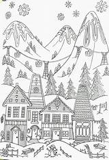 Ski Lodge Coloring Pages sketch template
