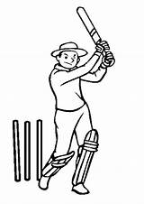 Coloring Pages  Cricket Player Page sketch template
