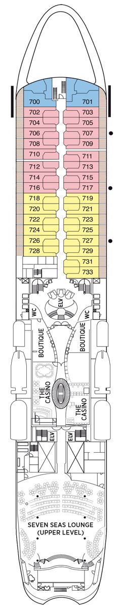 Seven Seas Navigator Deck plan & cabin plan