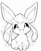 Cute Glaceon Coloring Pages Free PDF Printables  Sunny sketch template