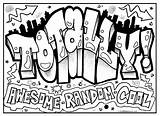 Graffiti Coloring Pages Adults sketch template