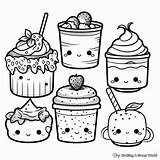Kawaii Food Coloring Pages  Free & Printable sketch template