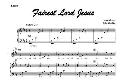 Fairest Lord Jesus - Pianomom's Sheet Music