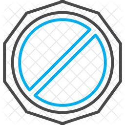 Ban Sign Icon - Download in Line Style