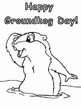 Printable Groundhog Coloring Sheet sketch template