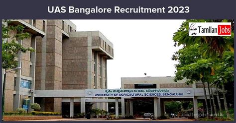 UAS Bangalore Recruitment 2023 - Apply 15 Assistant Professor Jobs ...