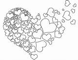Coloriage Coeurs Dans Le coeur  Télécharger Et Imprimer Gratuit sketch template