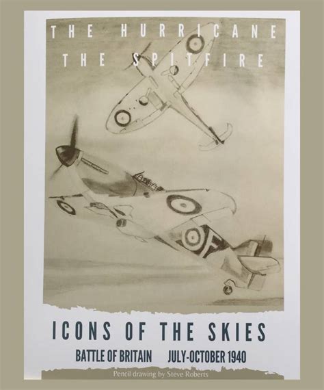 Spitfire Wall Art Print • Archival Print from Pencil Drawing - Made in: Here