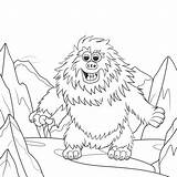 Yeti coloring page – Coloring Corner sketch template