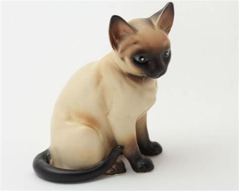 Siamese Cat Figurines Ceramic Figurines, Collectible Figurines, Seal Point Siamese, Lefton China ...