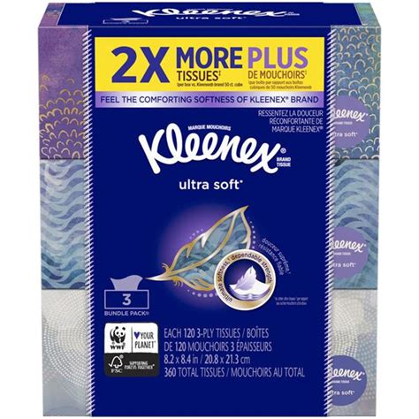 Kleenex White Ultra Soft Tissues 3-120Ct | Hy-Vee Aisles Online Grocery ...