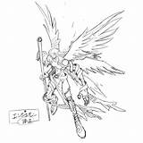 Angemon Coloring Pages sketch template