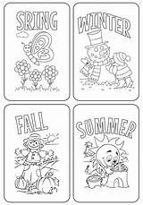 Four Seasons Coloring Pages Adult sketch template
