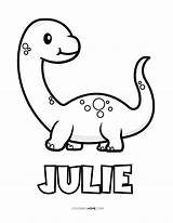 Julie Dinosaur Coloring Page  Nation sketch template