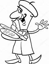 Panadero Boulanger Panaderia Coloriage Panaderos Ocupaciones Oficios  sketch template