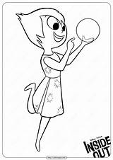 Disney Inside Out Joy Coloring Page sketch template