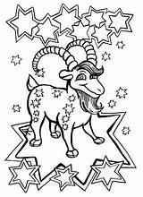 Capricorn Zodiac Coloring Pages sketch template