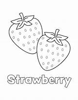 Strawberry Coloring Page sketch template