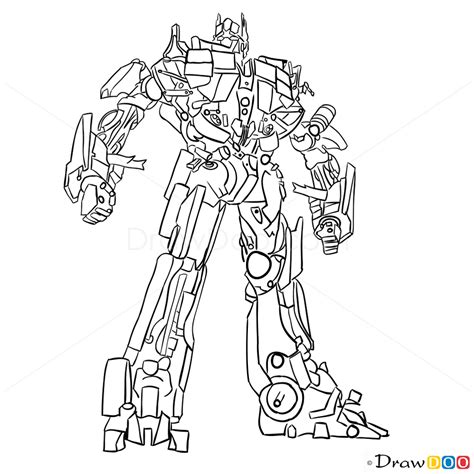 How to Draw Optimus Prime, Transformers