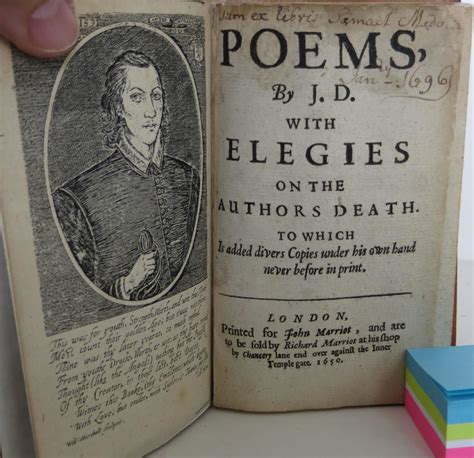 Poems, with Elegies on the Author's Death by John Donne - Hardcover ...