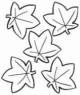 Fall Leaves Coloring Pages Printable Autumn Page  sketch template