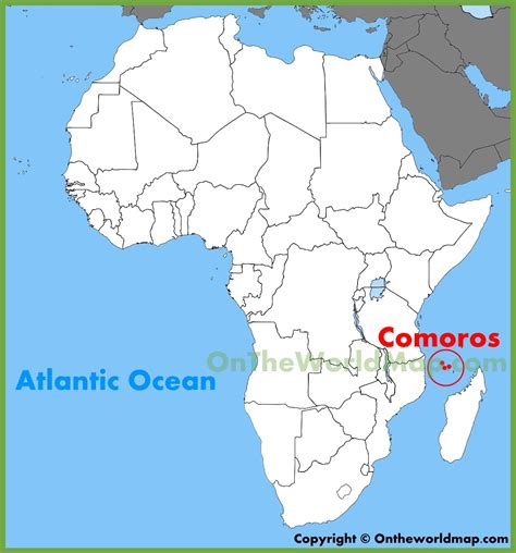 Comoros location on the Africa map - Ontheworldmap.com