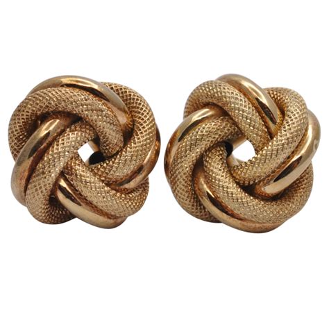 Vintage 9ct Gold Knot Earrings | Plaza Jewellery English Vintage ...