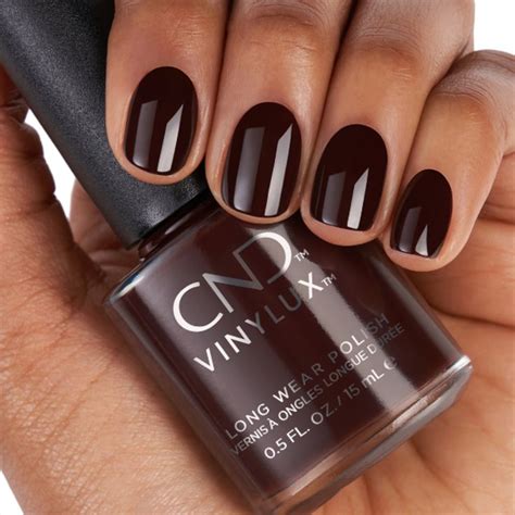 CND Black Cherry nail polish - a deep, rich brown with a tint of red wine | Black cherry nails ...