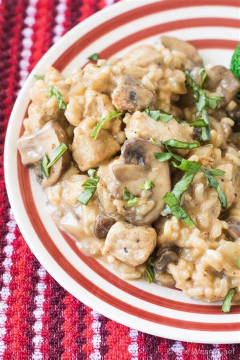 Creamy Pork Mushrooms Risotto Recipe