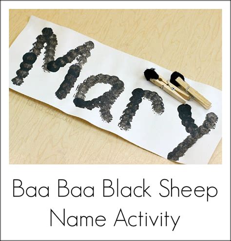 Nursery Rhyme Activities for Baa Baa Black Sheep - Fun-A-Day!