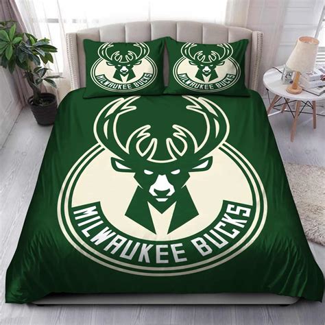 Buy Logo Milwaukee Bucks NBA 06 Bedding Sets Bed Sets