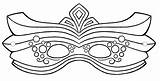 Mardi Gras Free Printable Mask Coloring Pages sketch template