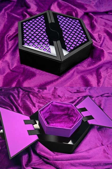 Luxury Purple Ribbon Pop Up Packaging Boxes | hexagon packaging boxes India |Premium Gift Boxes