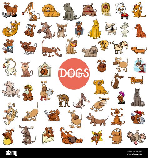 cartoon dog characters large set Stock Photo - Alamy