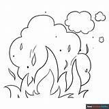 Flames And Smoke Coloring Page  Easy Drawing Guides sketch template