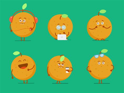 New funny orange pack illustration @Marie Follow me on Behance | Instagram Character Flat Design ...