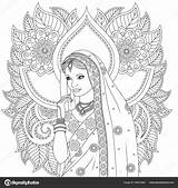 Girl Indian Coloring Pages  sketch template